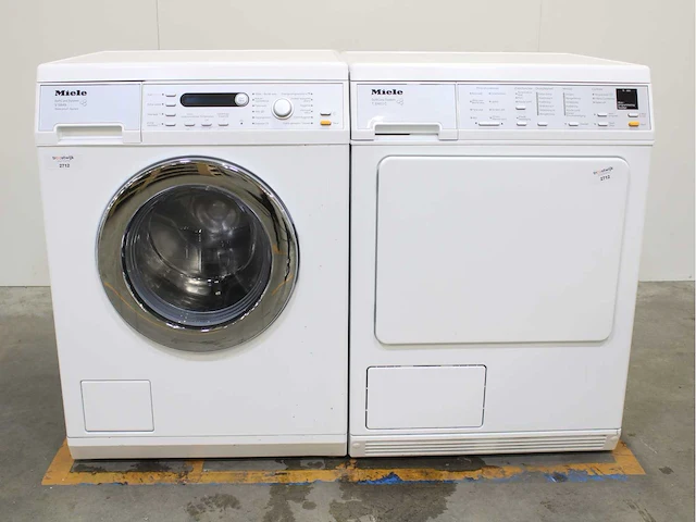 Miele w 5847 softcare system wasmachines & miele t 8463 c softcare system wasdrogers - afbeelding 1 van  8