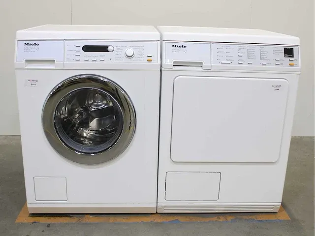 Miele w 5864 softcare system wasmachine & miele t 8463 c softcare system droger - afbeelding 1 van  8