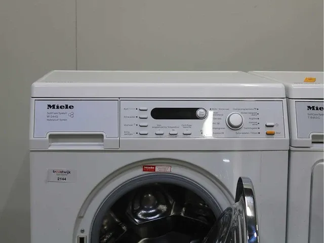 Miele w 5864 softcare system wasmachine & miele t 8463 c softcare system droger - afbeelding 3 van  8