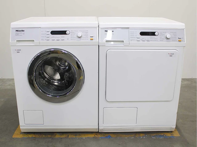 Miele w 5867 softcare system wasmachine & miele t 8843 c softcare system wasdroger - afbeelding 1 van  8