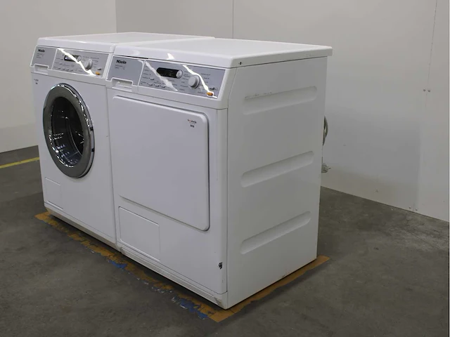 Miele w 5867 softcare system wasmachine & miele t 8843 c softcare system wasdroger - afbeelding 7 van  8