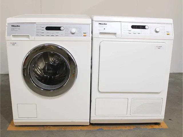 Miele w 5867 softcare system wasmachine & miele t 8847 wp softcare system ecocomfort droger - afbeelding 1 van  8