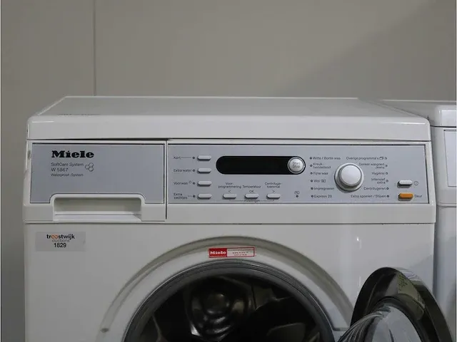 Miele w 5867 softcare system wasmachine & miele t 8847 wp softcare system ecocomfort droger - afbeelding 3 van  8