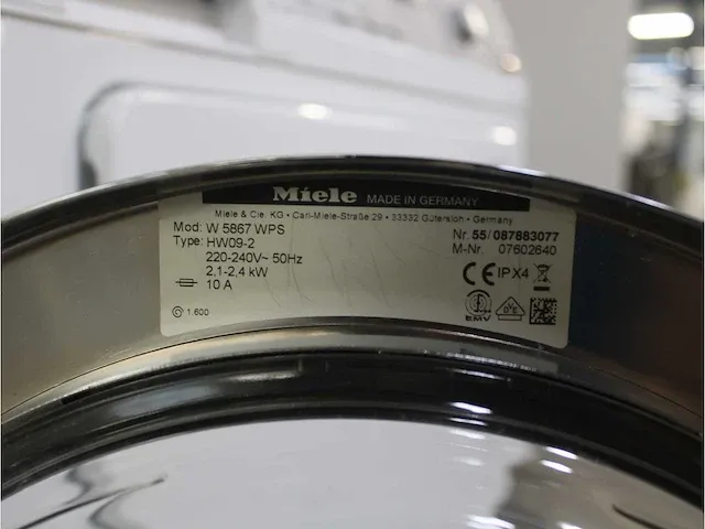 Miele w 5867 softcare system wasmachine & miele t 8847 wp softcare system ecocomfort droger - afbeelding 5 van  8