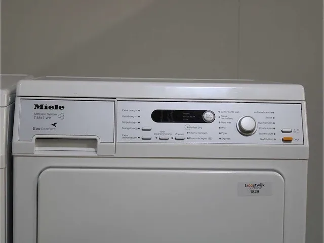 Miele w 5867 softcare system wasmachine & miele t 8847 wp softcare system ecocomfort droger - afbeelding 6 van  8
