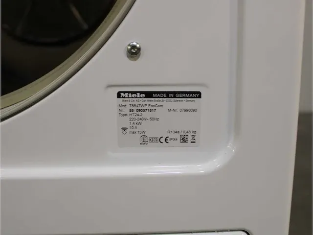 Miele w 5867 softcare system wasmachine & miele t 8847 wp softcare system ecocomfort droger - afbeelding 8 van  8