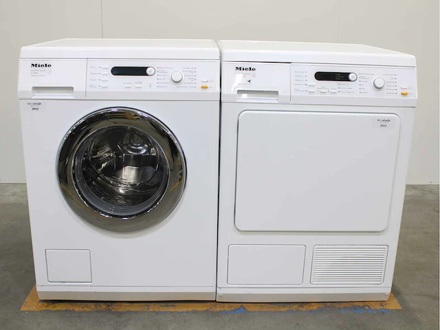Miele w 5867 softcare system wasmachines & miele t 8827 wp softcare system ecocomfort wasdrogers - afbeelding 1 van  8