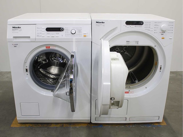 Miele w 5873 edition 111 wasmachine & miele t 7744 c softcare system wasdroger - afbeelding 2 van  8