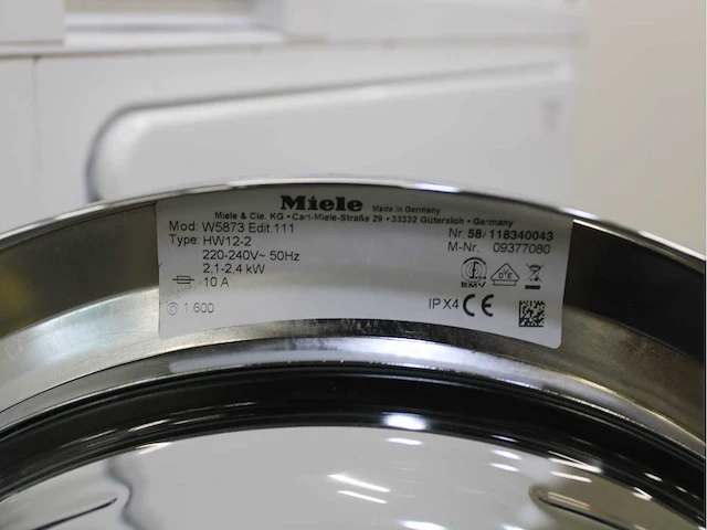 Miele w 5873 edition 111 wasmachine & miele t 8861 wp edition 111 wasdroger - afbeelding 5 van  8