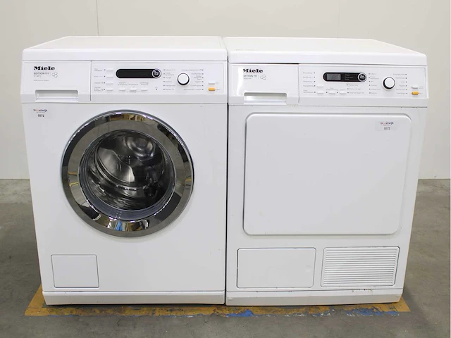 Miele w 5873 edition 111 wasmachine & miele t 8861 wp edition 111 wasdroger - afbeelding 1 van  8