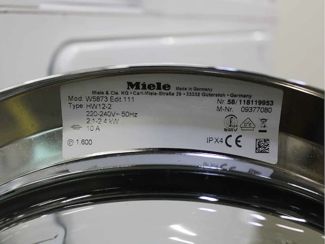 Miele w 5873 edition 111 wasmachine & miele t 8861 wp edition 111 wasdroger - afbeelding 5 van  8