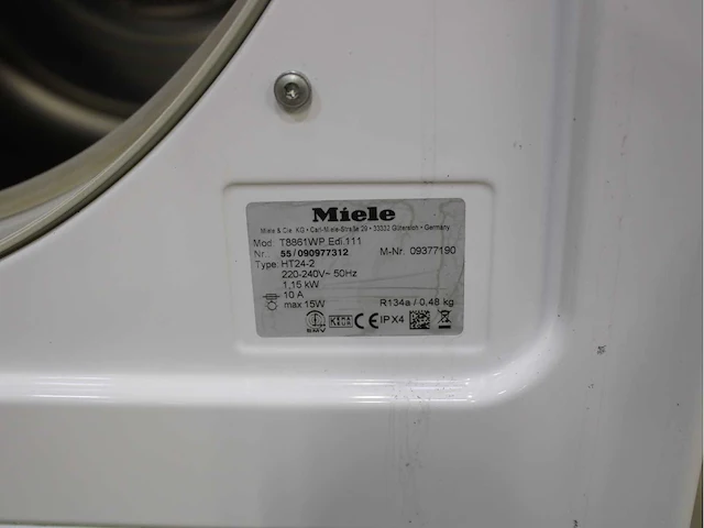 Miele w 5873 edition 111 wasmachine & miele t 8861 wp edition 111 wasdroger - afbeelding 8 van  8