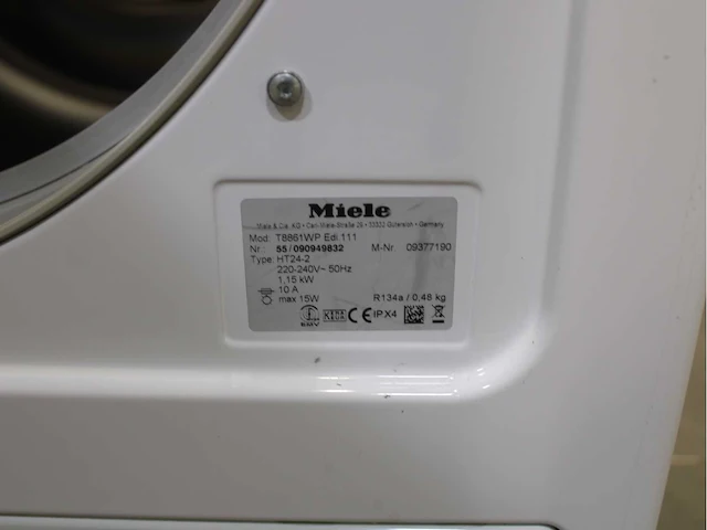 Miele w 5873 edition 111 wasmachines & miele t 8861 wp edition 111 wasdrogers - afbeelding 8 van  8