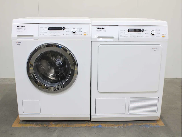 Miele w 5873 edition 111 wasmachines & miele t 8861 wp edition 111 wasdrogers - afbeelding 1 van  8