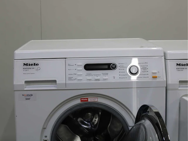 Miele w 5877 edition 111 wasmachine & miele t 8861 wp edition 111 wasdroger - afbeelding 3 van  8