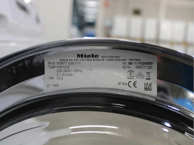 Miele w 5877 edition 111 wasmachine & miele t 8861 wp edition 111 wasdroger - afbeelding 5 van  8