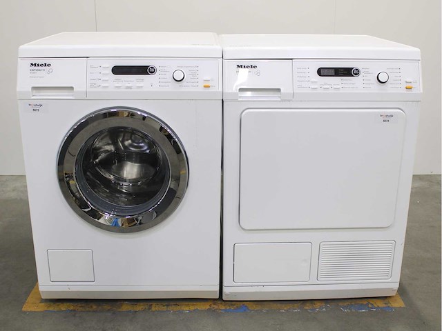 Miele w 5877 edition 111 wasmachine & miele t 8861 wp edition 111 wasdroger - afbeelding 1 van  8