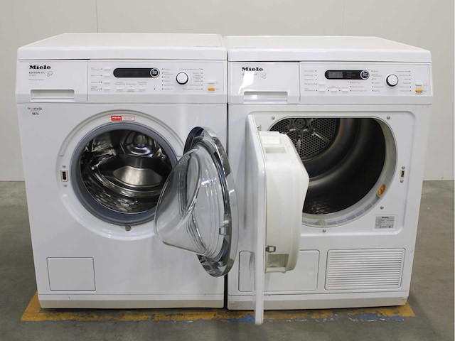 Miele w 5877 edition 111 wasmachine & miele t 8861 wp edition 111 wasdroger - afbeelding 2 van  8