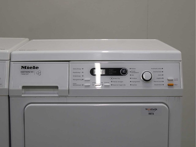 Miele w 5877 edition 111 wasmachine & miele t 8861 wp edition 111 wasdroger - afbeelding 6 van  8