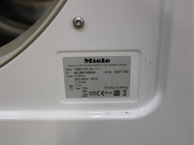 Miele w 5877 edition 111 wasmachine & miele t 8861 wp edition 111 wasdroger - afbeelding 8 van  8