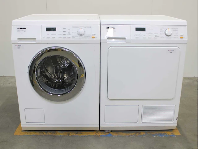 Miele w 5903 softcare system wasmachine & miele t 8967 wp softcare system ecocomfort wasdroger - afbeelding 1 van  8