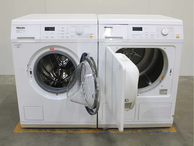 Miele w 5903 softcare system wasmachine & miele t 8967 wp softcare system ecocomfort wasdroger - afbeelding 2 van  8