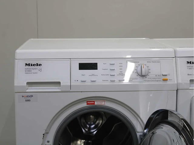Miele w 5903 softcare system wasmachine & miele t 8967 wp softcare system ecocomfort wasdroger - afbeelding 3 van  8
