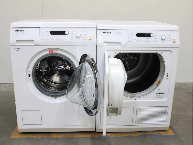 Miele w 5903 softcare system wasmachines & miele t 8827 wp softcare system ecocomfort wasdrogers - afbeelding 2 van  8