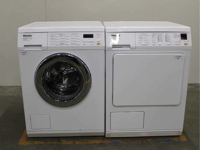 Miele w 5933 softcare system wasmachine & miele t 8433 c softcare system wasdroger - afbeelding 1 van  8