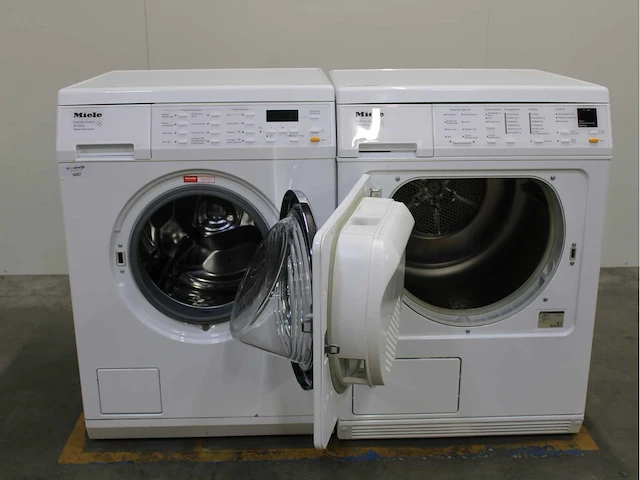 Miele w 5933 softcare system wasmachine & miele t 8433 c softcare system wasdroger - afbeelding 2 van  8