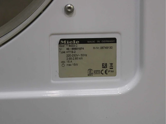 Miele w 5933 softcare system wasmachine & miele t 8433 c softcare system wasdroger - afbeelding 8 van  8