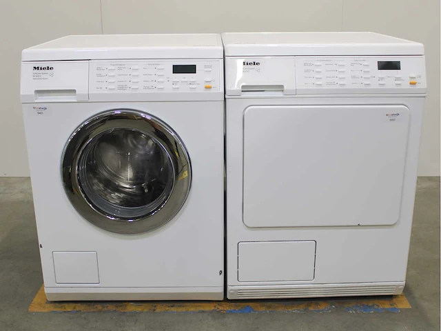 Miele w 5933 softcare system wasmachine & miele t 8633 c softcare system wasdroger - afbeelding 1 van  8
