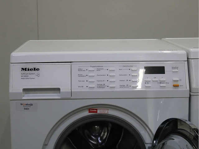 Miele w 5933 softcare system wasmachine & miele t 8633 c softcare system wasdroger - afbeelding 3 van  8