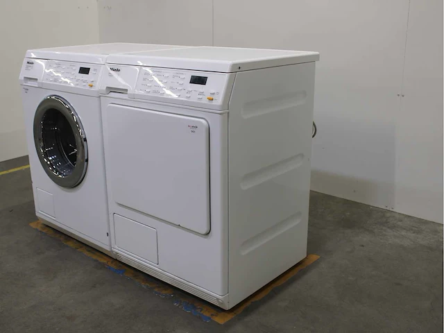 Miele w 5933 softcare system wasmachine & miele t 8633 c softcare system wasdroger - afbeelding 7 van  8