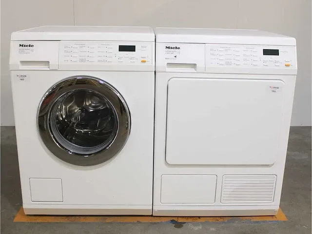 Miele w 5933 softcare system wasmachine & miele t 8937 wp softcare system ecocomfort droger - afbeelding 1 van  8