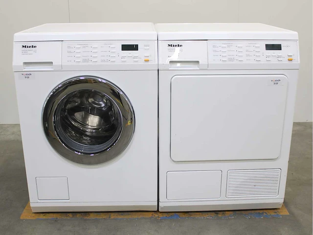 Miele w 5933 softcare system wasmachine & miele t 8937 wp softcare system ecocomfort wasdroger - afbeelding 1 van  8