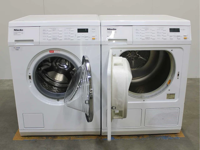 Miele w 5933 softcare system wasmachine & miele t 8937 wp softcare system ecocomfort wasdroger - afbeelding 2 van  8