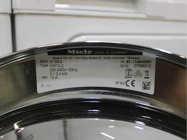 Miele w 5933 softcare system wasmachine & miele t 8937 wp softcare system ecocomfort wasdroger - afbeelding 5 van  8