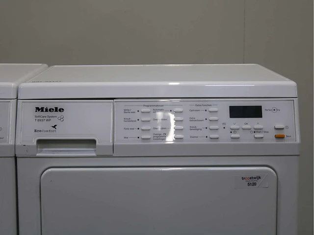 Miele w 5933 softcare system wasmachine & miele t 8937 wp softcare system ecocomfort wasdroger - afbeelding 6 van  8