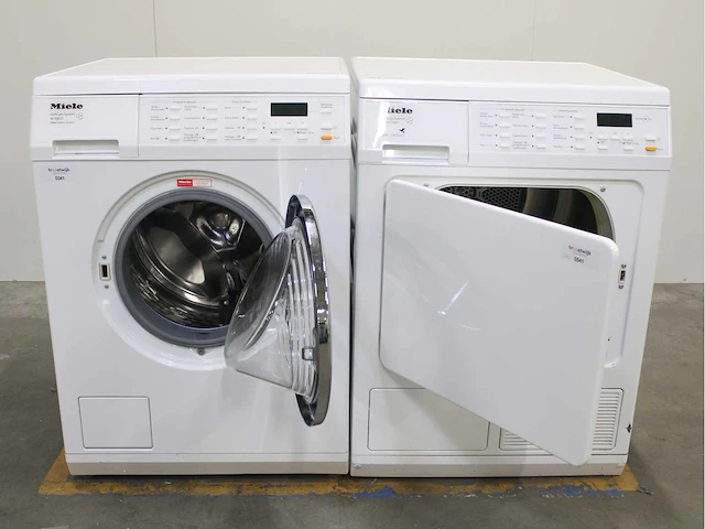 Miele w 5933 softcare system wasmachine & miele t 8937 wp softcare system ecocomfort wasdroger - afbeelding 2 van  8