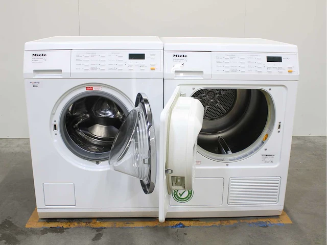 Miele w 5933 softcare system wasmachines & miele t 8937 wp softcare system ecocomfort wasdrogers - afbeelding 2 van  8