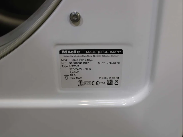 Miele w 5963 softcare system wasmachine & miele t 8937 wp softcare system ecocomfort wasdroger - afbeelding 8 van  8