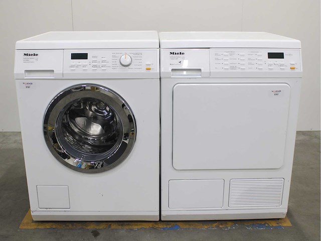 Miele w 5963 softcare system wasmachine & miele t 8937 wp softcare system ecocomfort wasdroger - afbeelding 1 van  8