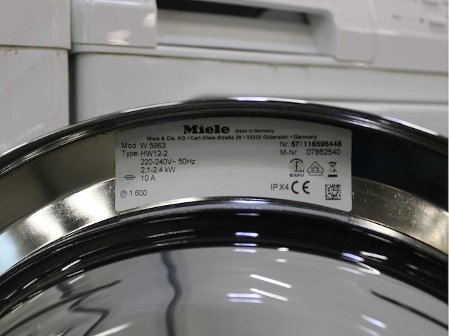 Miele w 5963 softcare system wasmachine & miele t 8937 wp softcare system ecocomfort wasdroger - afbeelding 5 van  8