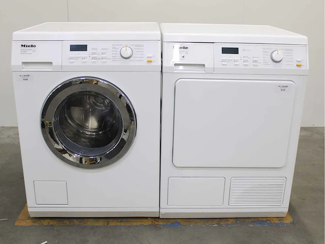 Miele w 5965 softcare system wasmachine & miele t 8967 wp softcare system ecocomfort wasdroger - afbeelding 1 van  8