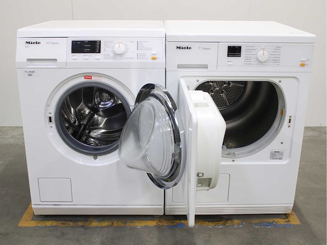 Miele w classic eco wasmachine & miele t classic wasdroger - afbeelding 2 van  8