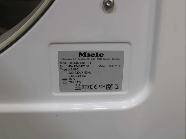 Miele w classic eco wasmachines & miele t 8813 c edition 111 wasdrogers - afbeelding 8 van  8