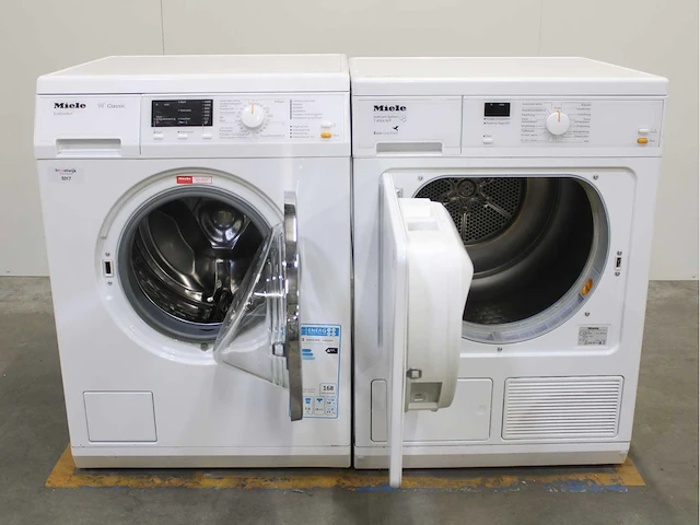 Miele w classic ecocomfort wasmachine & miele t 8164 wp softcare system ecocomfort wasdroger - afbeelding 2 van  8