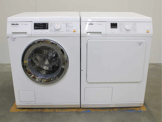 Miele w classic ecoplus & comfort wasmachine & miele t classic wasdroger - afbeelding 1 van  8