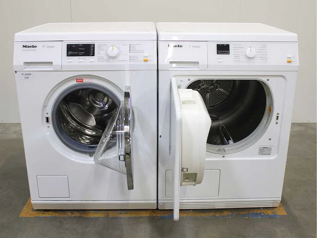 Miele w classic ecoplus & comfort wasmachine & miele t classic wasdroger - afbeelding 2 van  8